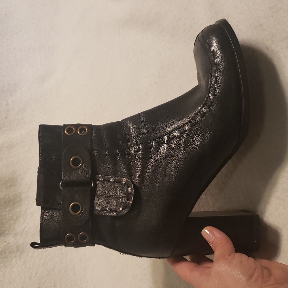 Dollhouse Minde Black Leather Short Boots - Picture 2 of 15